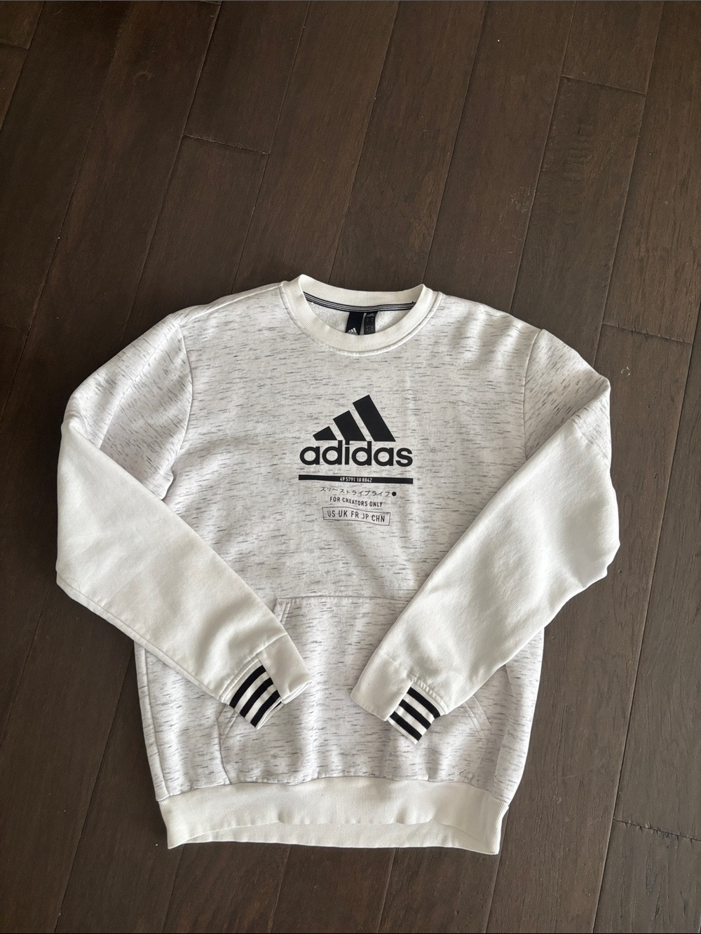 Adidas Mens Medium White Crewneck Sweatshirt’s